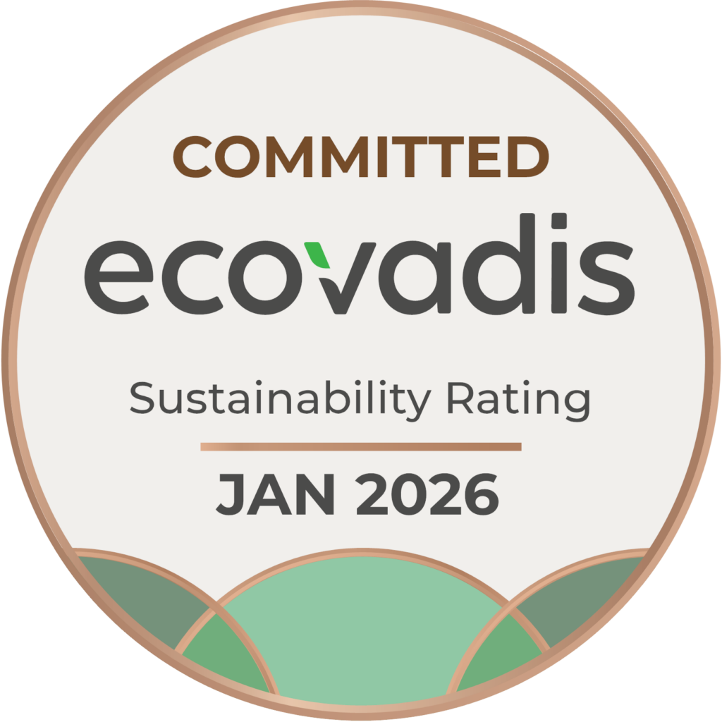badge de certification "committed ecovadis sustainability rating jan 2026"
